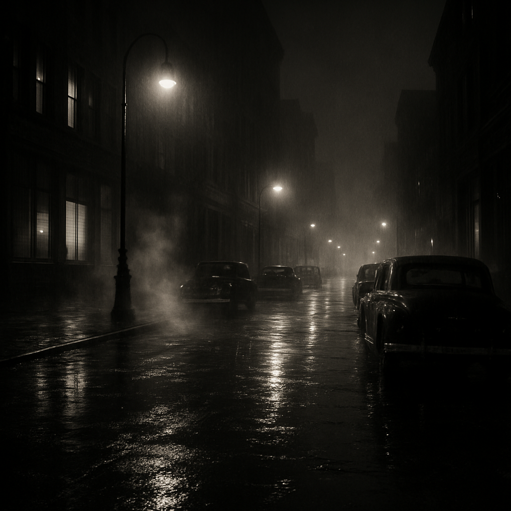 Film noir cityscape